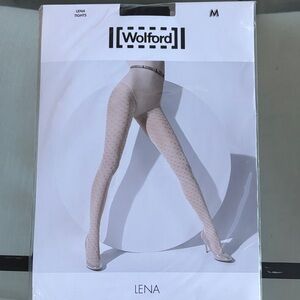 Wolford Lena Patterned Tights in Black